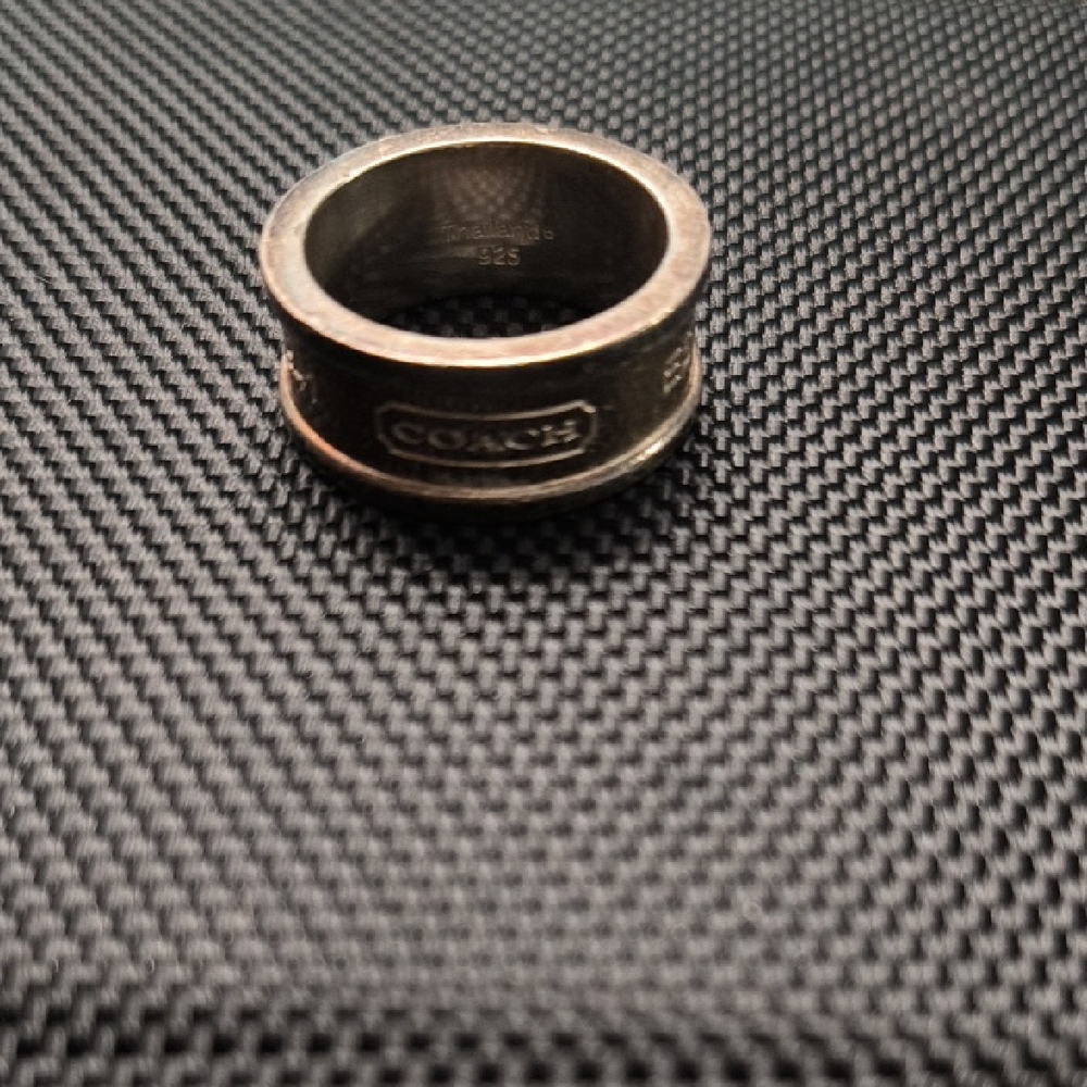Coach 1941 Silver Band Ring π₯ 925 π₯ Authentic - Picture 7 of 13